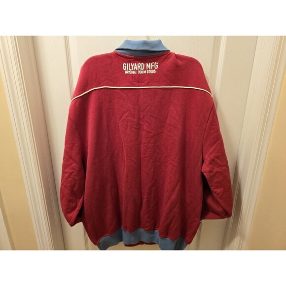 Gilyard Mfg 2XL Red Blue Full Zip Sweatshirt Logo Hip Hop Urban NWT Super Rare - Picture 5 of 17